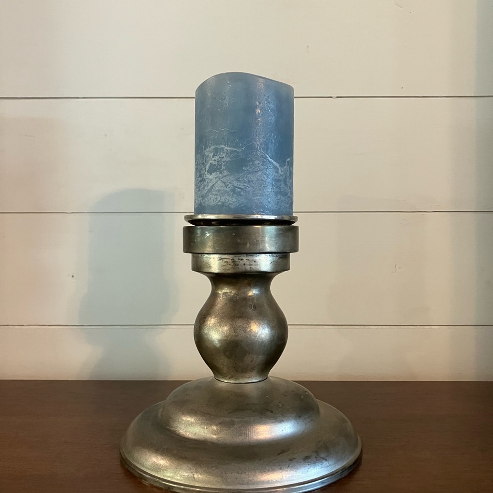 Vintage Godinger Plated Silver Pillar Candle Holder